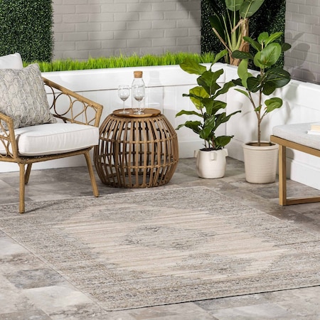 Nuloom Deena Vintage Machine Washable Indoor/Outdoor Area Rug 4ft x 6ft ECAT04A-406